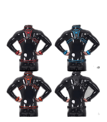 Furrjoi Harness, Cuff, Collar, Lead Underwear Bundle Black