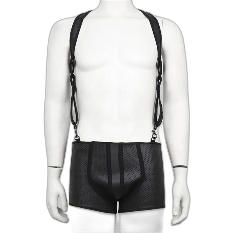 Neoprene Backless Fetishwear Suspenders
