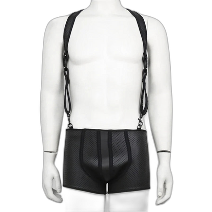 Neoprene Backless Fetishwear Suspenders