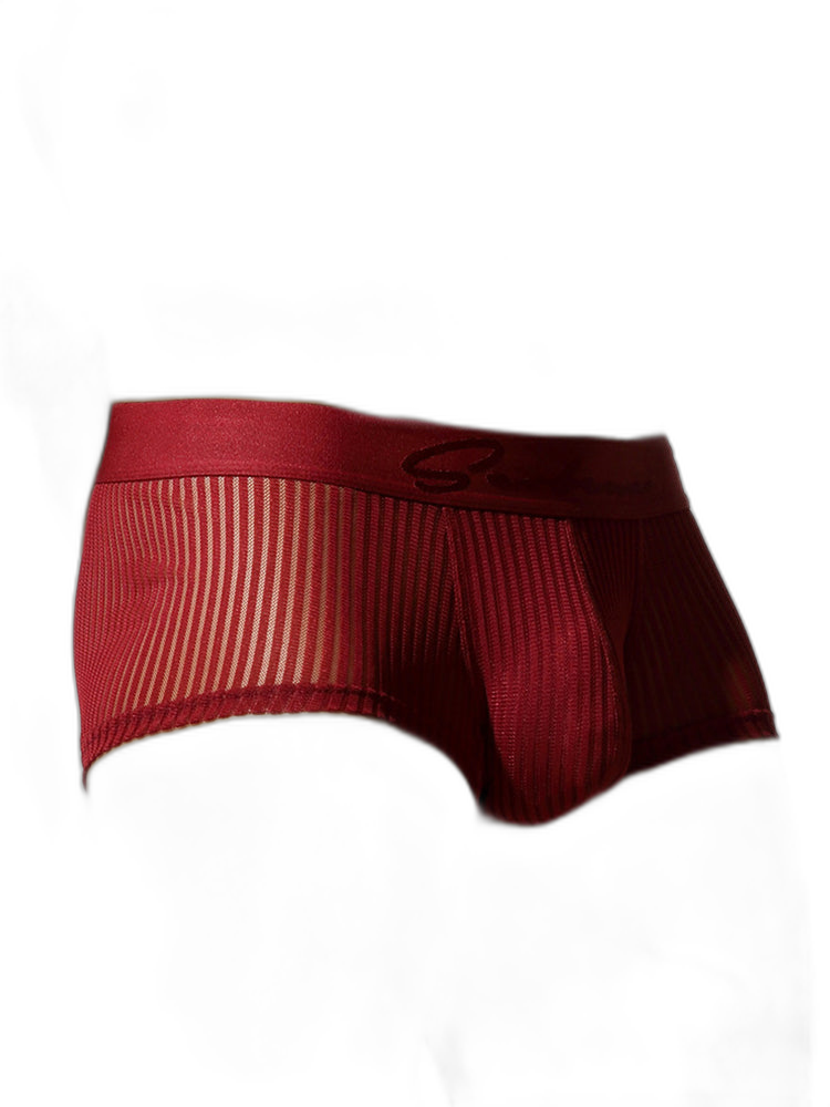 3 Pack Men's Striped Mesh Trunks with Comfort Pouch