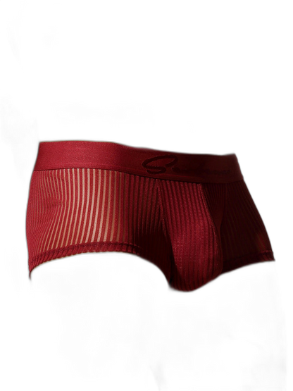 3 Pack Men's Striped Mesh Trunks with Comfort Pouch