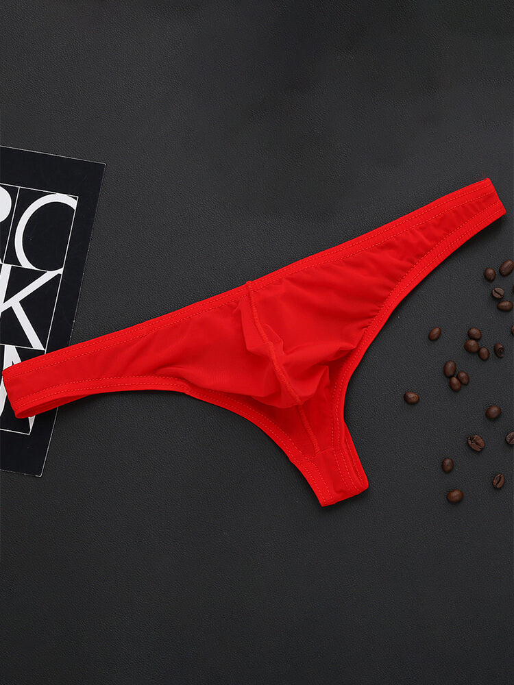 Men's Semi-Transparent Breathable Low-Rise Thong