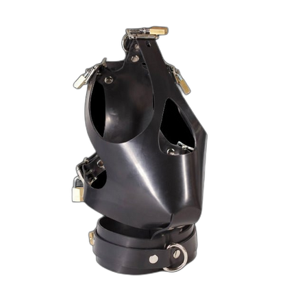 Vilain Garçon Heavy Rubber Locking Head Harness Muzzle