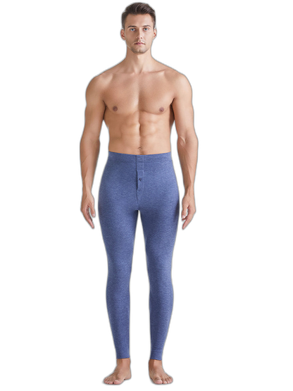 Men's Winter Thermal Long Johns With Button Fly