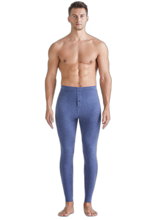 Men's Winter Thermal Long Johns With Button Fly