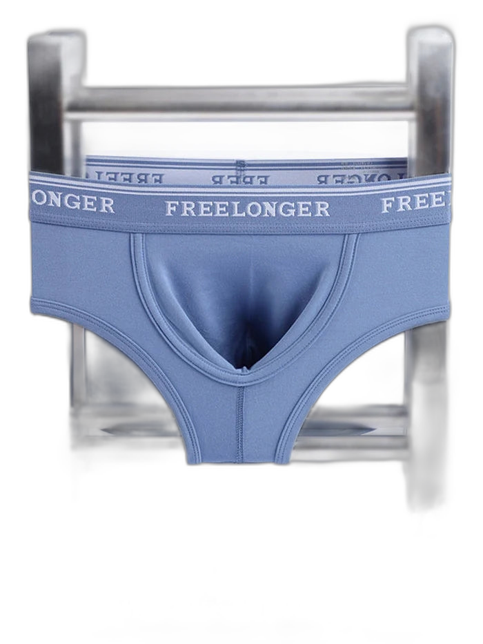 FreeLonger Men’s Soft Cotton Big Pouch Trunks