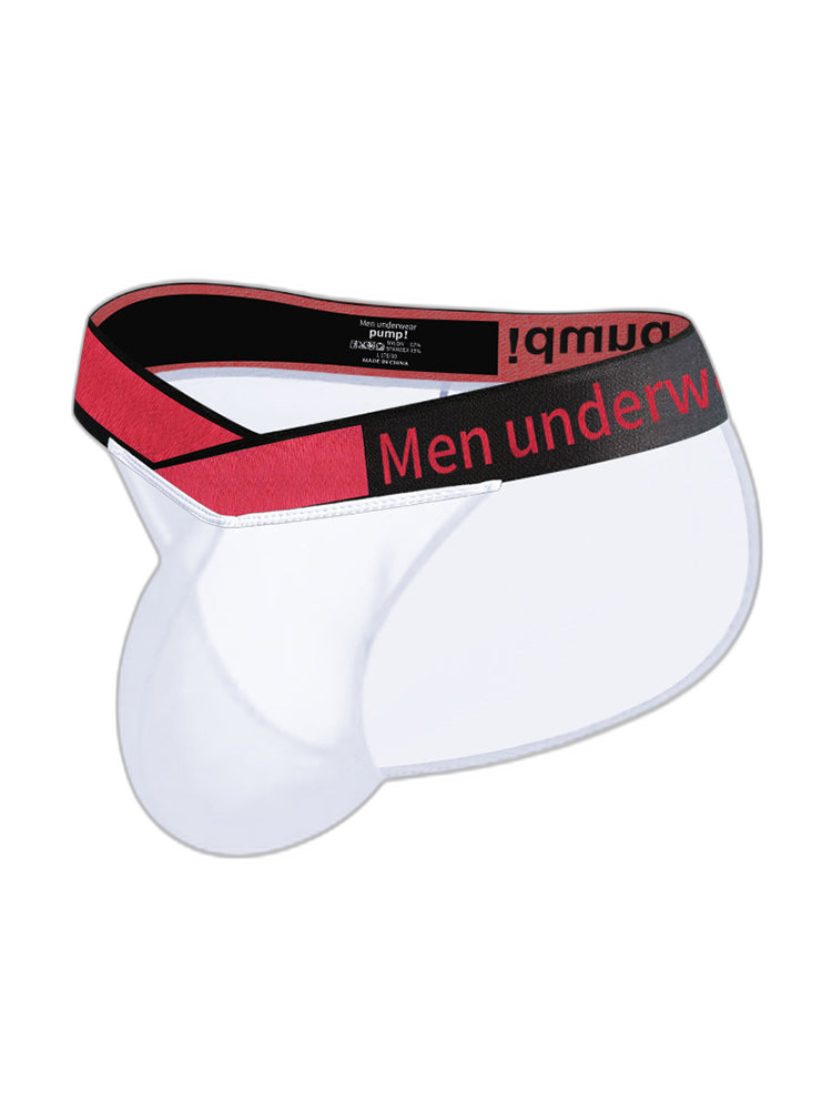 2 Pack Men's Large Pouch Semi-Transparent Sexy Bikini