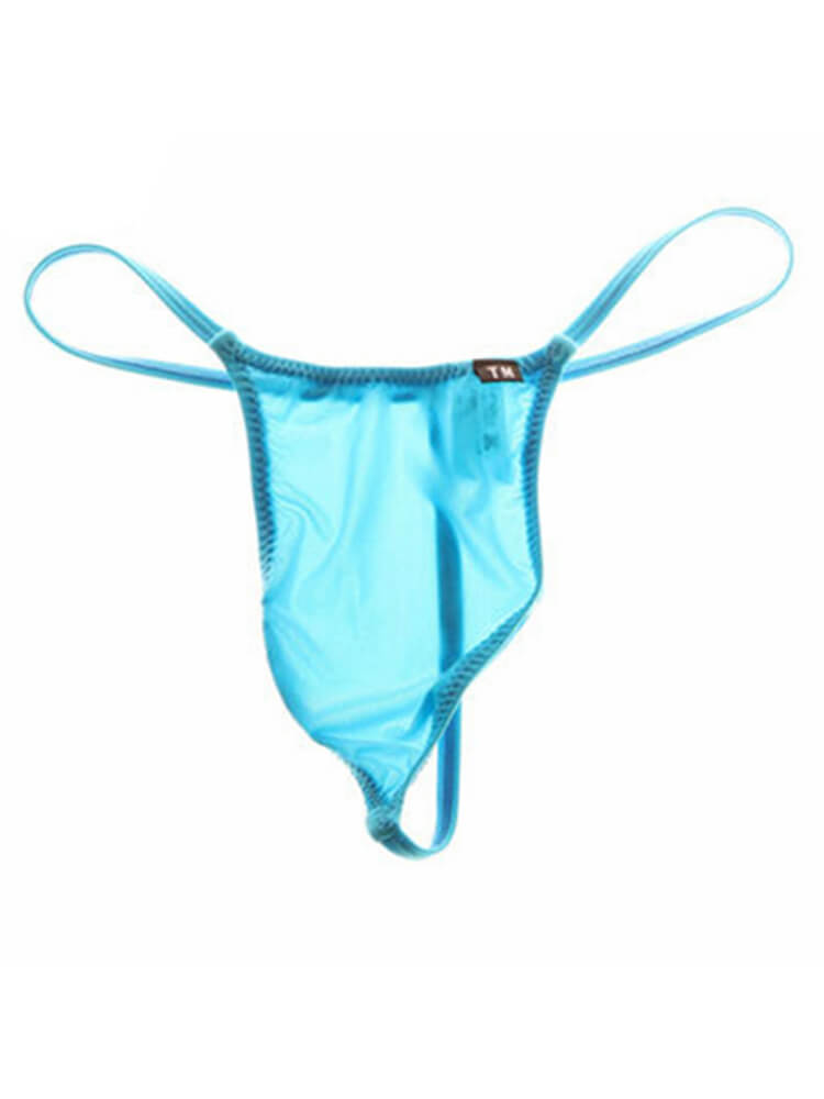 Men's Sexy Thin Solid Color Nylon Thong