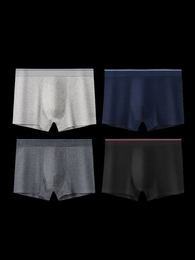 4 Pack Anti - Chafing High Elasticity Sports Boxer Briefs - The Pup Play Hub