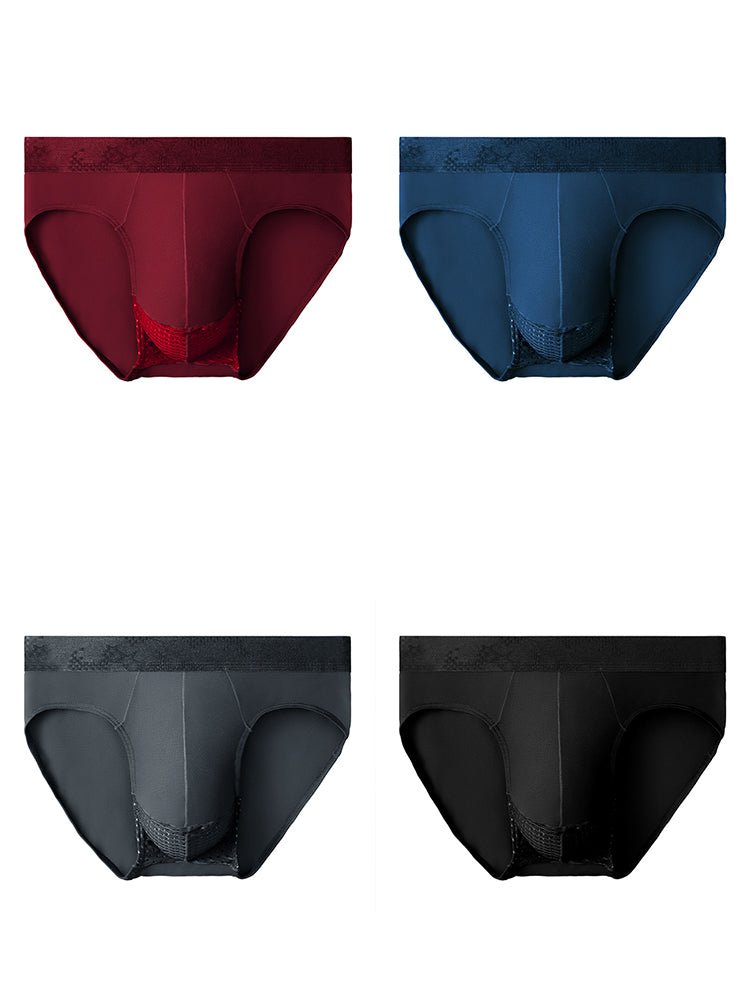 4 Pack Men's Comfortable Thin Pouch Breathable Mesh Briefs - The Pup Play Hub