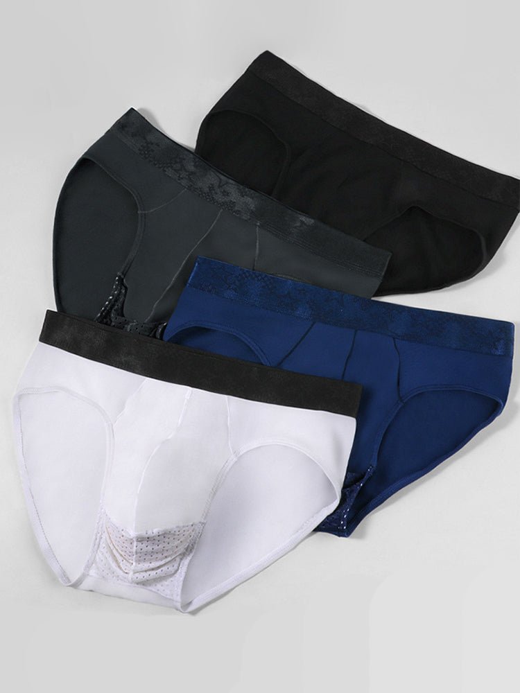 4 Pack Men's Comfortable Thin Pouch Breathable Mesh Briefs - The Pup Play Hub