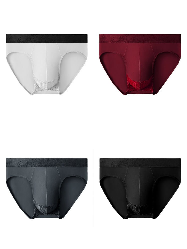 4 Pack Men's Comfortable Thin Pouch Breathable Mesh Briefs - The Pup Play Hub