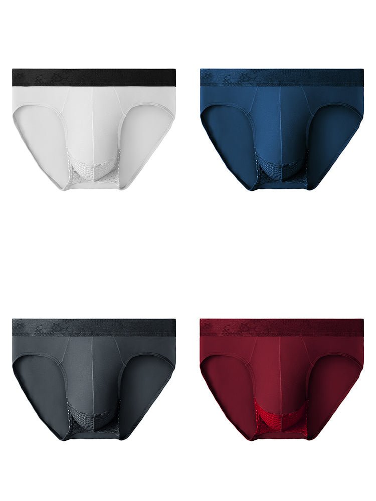 4 Pack Men's Comfortable Thin Pouch Breathable Mesh Briefs - The Pup Play Hub