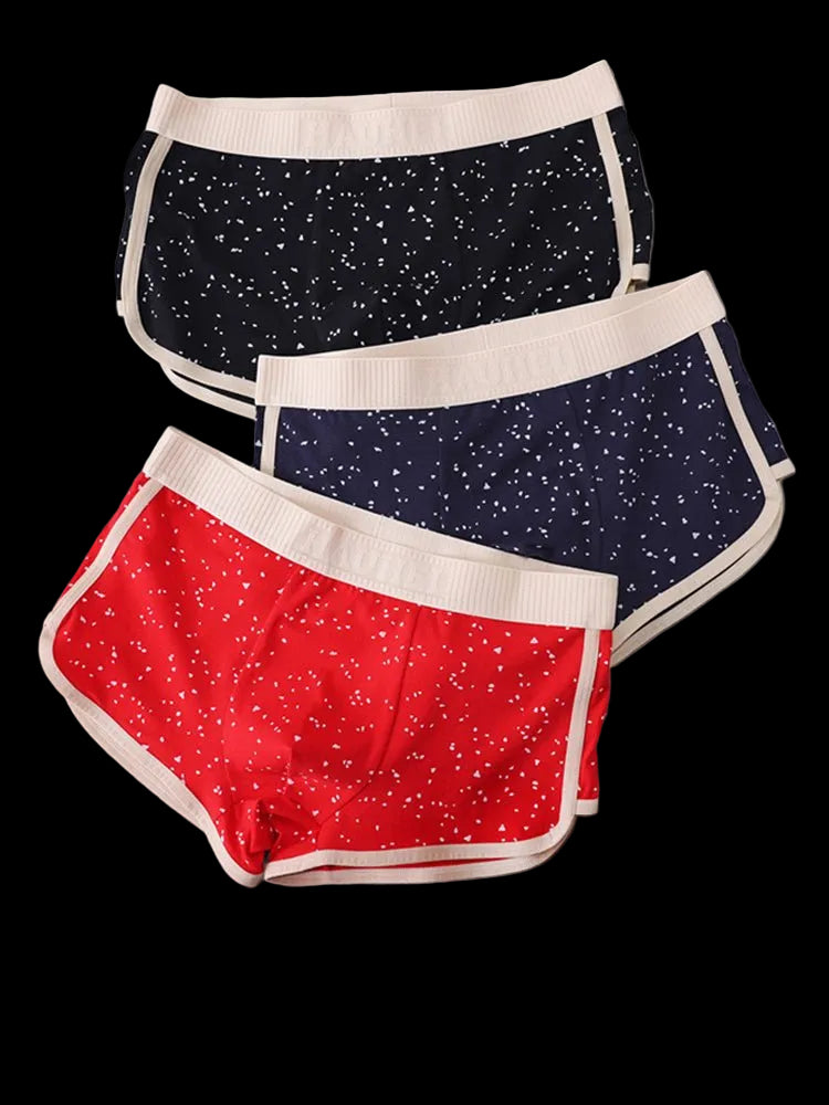4 - pack Men's Starry Sky Pure Cotton Personality Trendy Youth Boxer Briefs - The Pup Play Hub