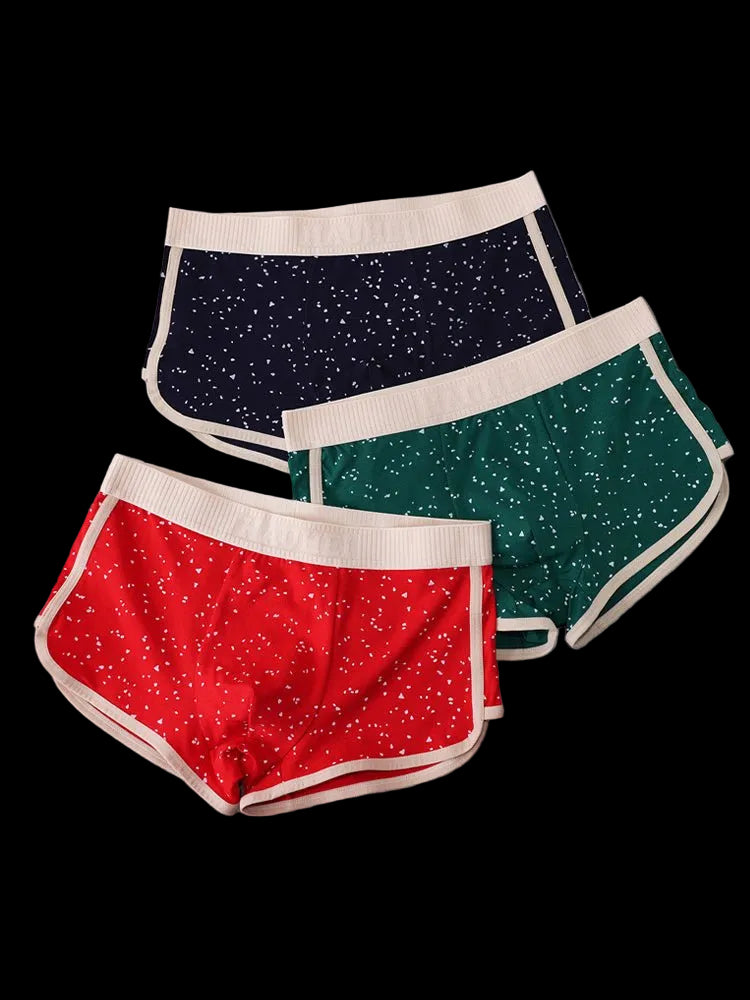4 - pack Men's Starry Sky Pure Cotton Personality Trendy Youth Boxer Briefs - The Pup Play Hub