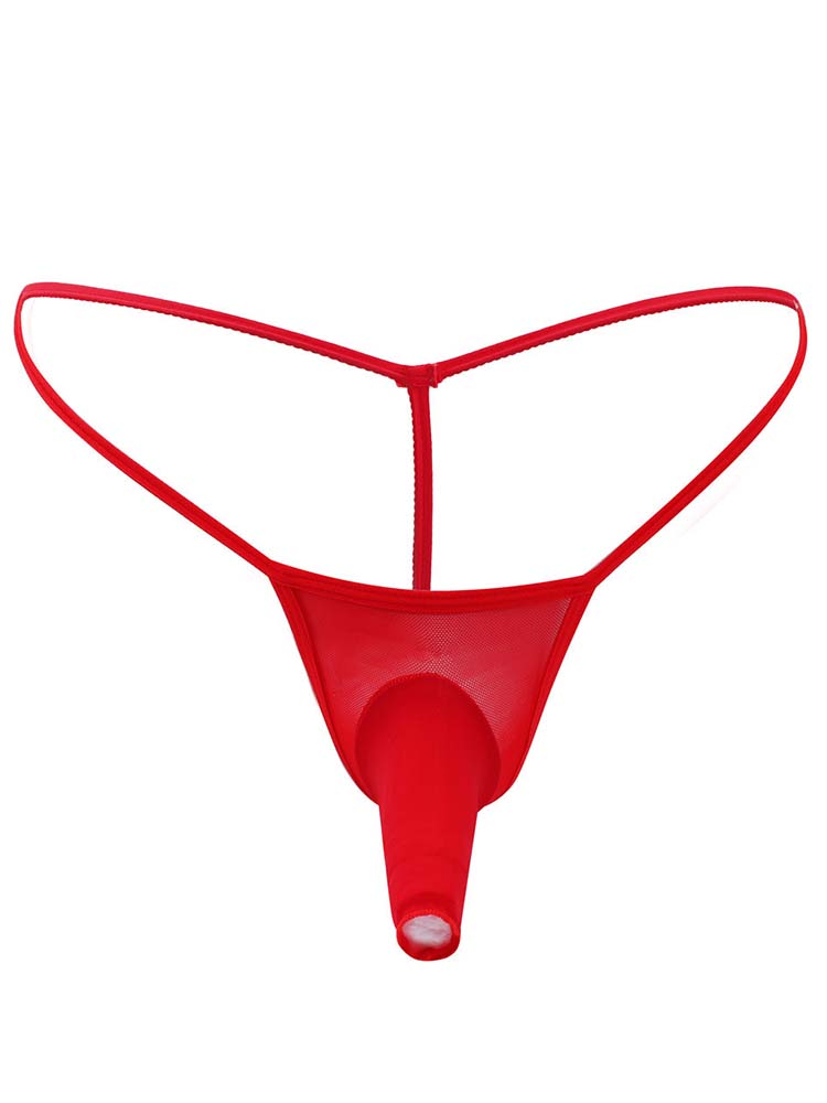 Men's Elephant Nose Thin Transparent Thong