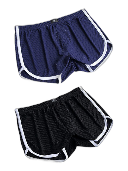 2 Pack Loose Home Underwear Breathable Mesh Shorts