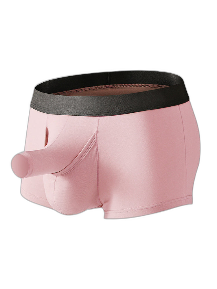 Men’s Dual Ball Pouch Trunks With Fly Front