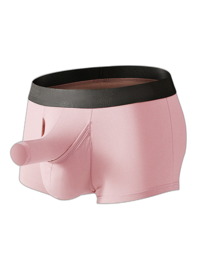 Men’s Dual Ball Pouch Trunks With Fly Front