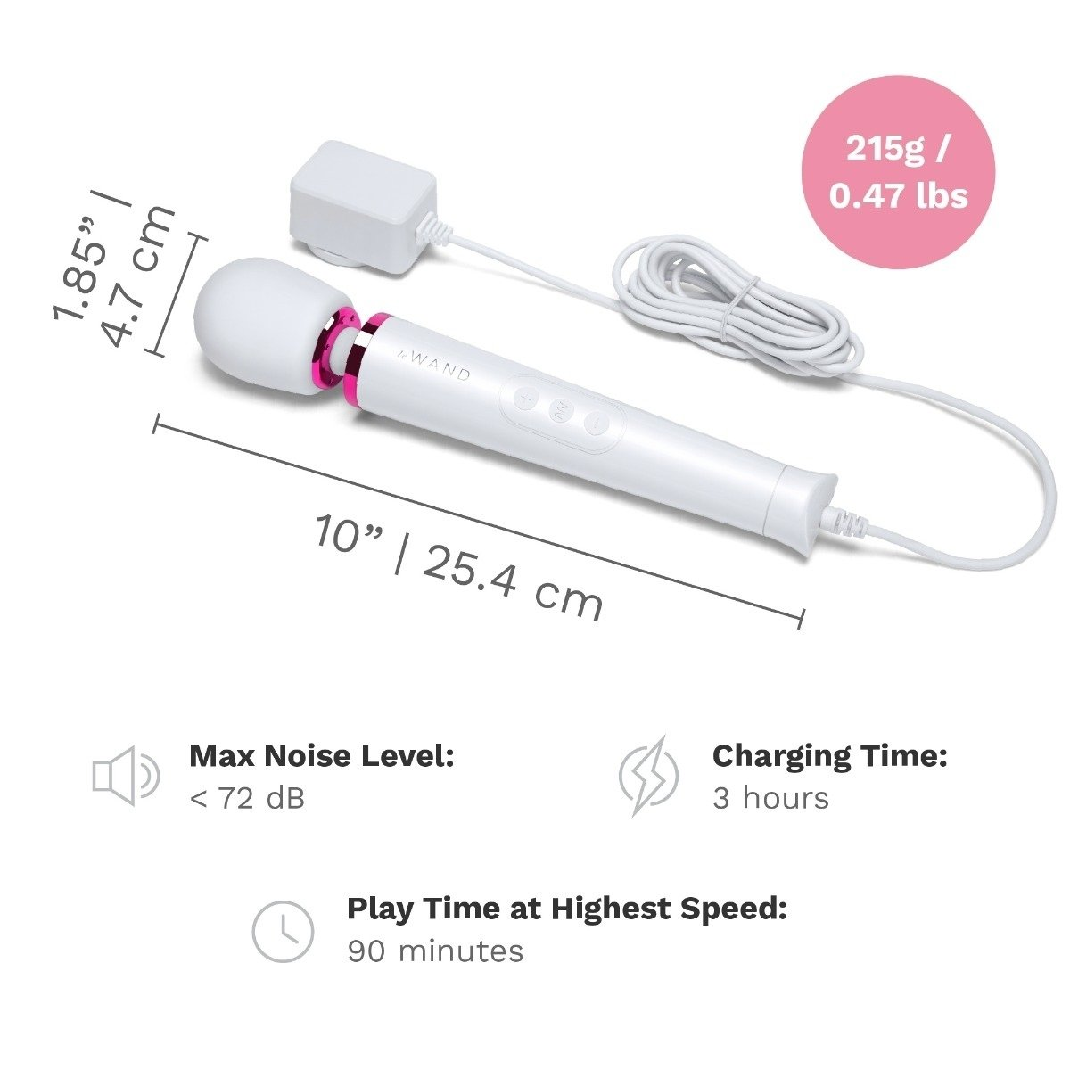 Le Wand Powerful Petite Plug In White