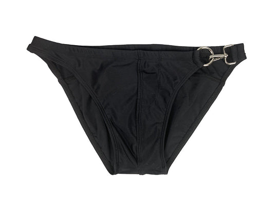 Men's Low Rise Metal Buckle Swim Bikini - Red