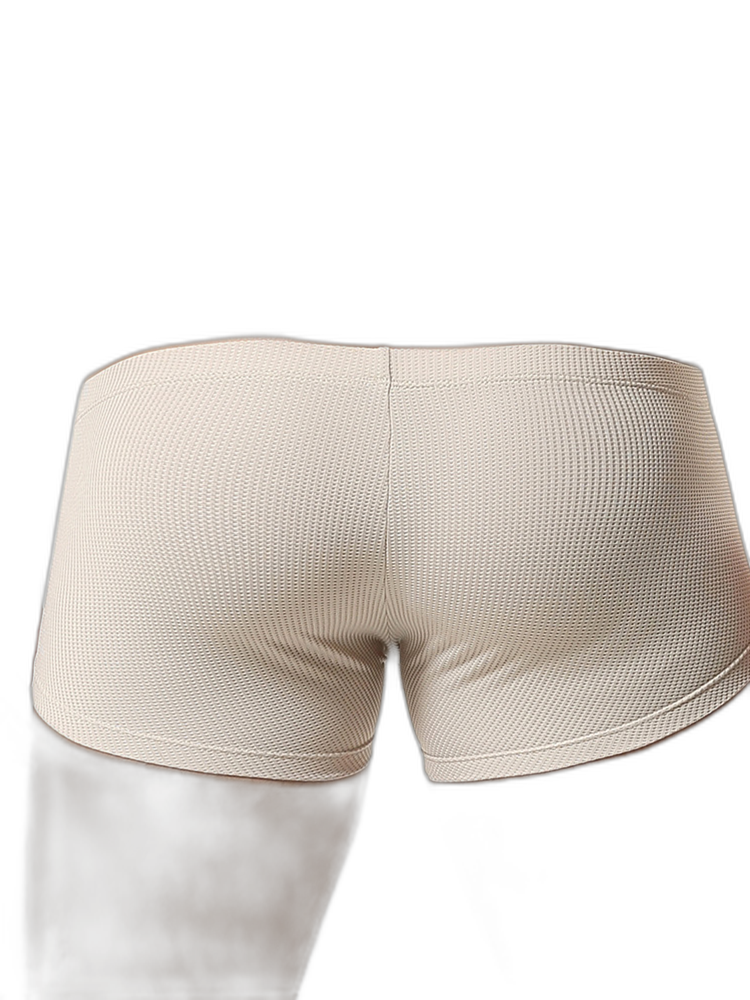 2 Pack Men's Sexy Short Legs Trunks With Large Pouch