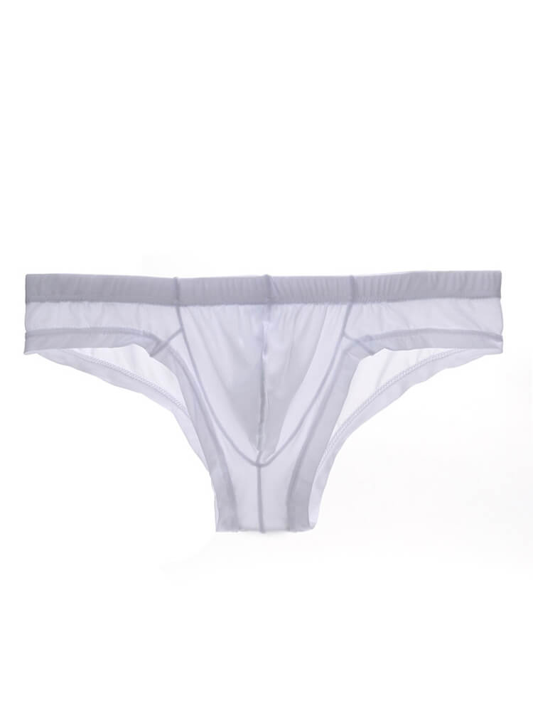 Men's Sexy Transparent U-Convex Pouch Thin Briefs