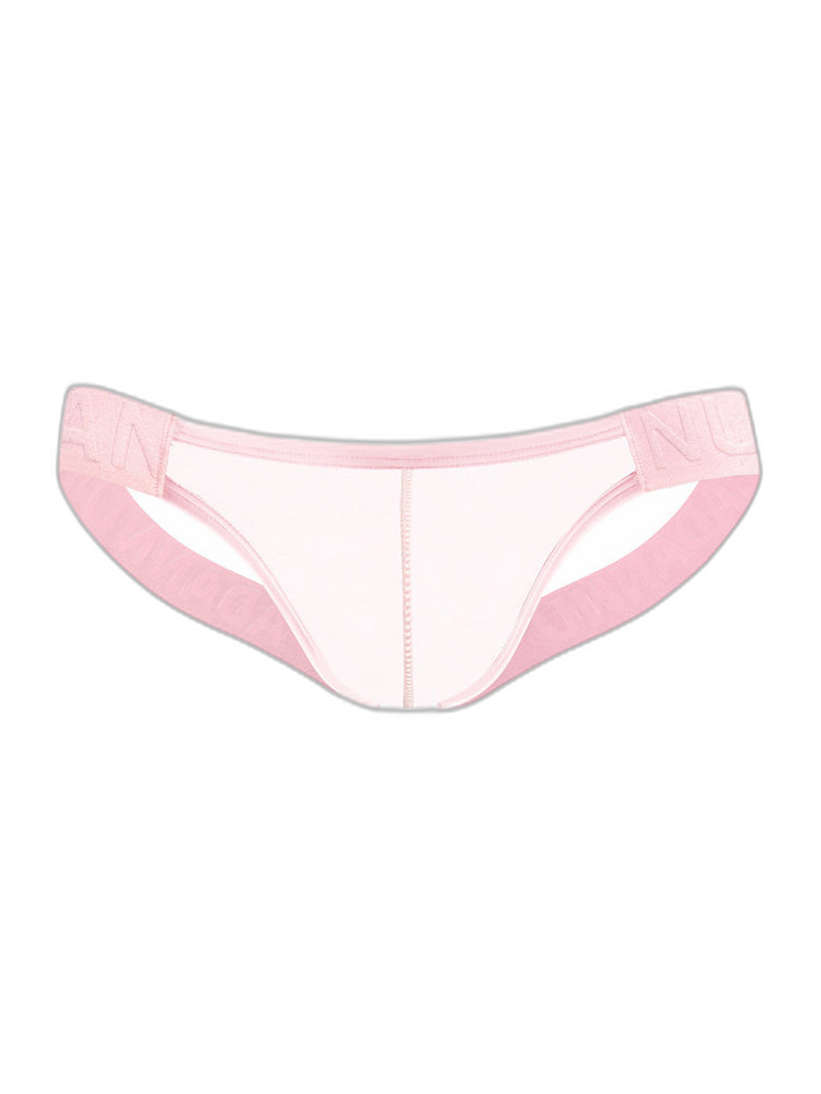 2 Pack Men's Sheer No-Waistband Jockstrap with Textured Pattern