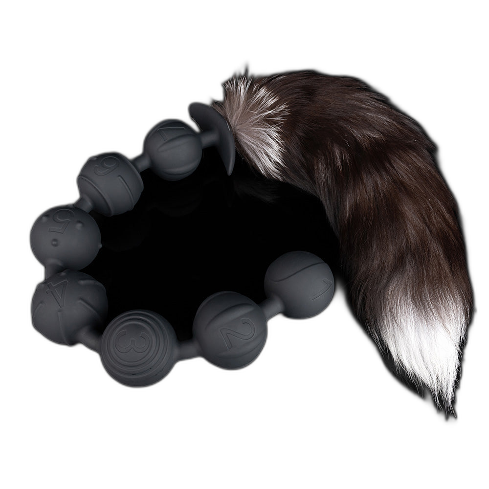 Soul - Silicone Anal Beads - 7 Balls with Removable Tail
