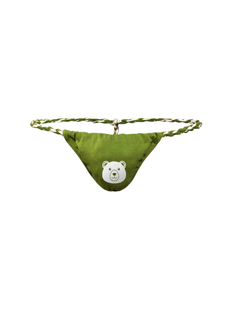 Men's Sexy Japanese Low-Rise Bear Print Thong