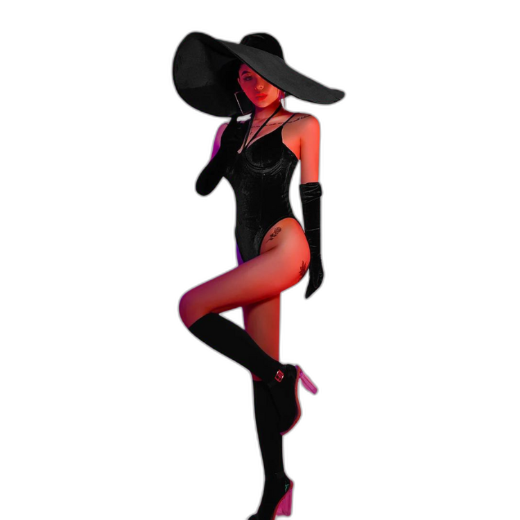 Retro Velvet Pop Diva Bodysuit