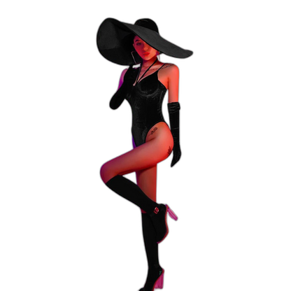 Retro Velvet Pop Diva Bodysuit