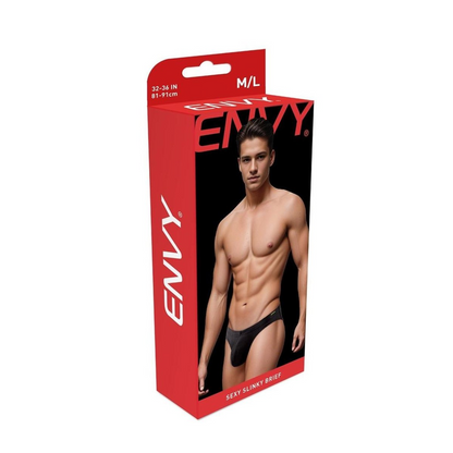 Envy Sexy Slinky Brief-Black-M/L