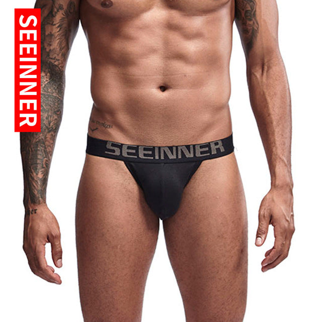 Cotton Sexy Low-waist Thongs Men's Underwear