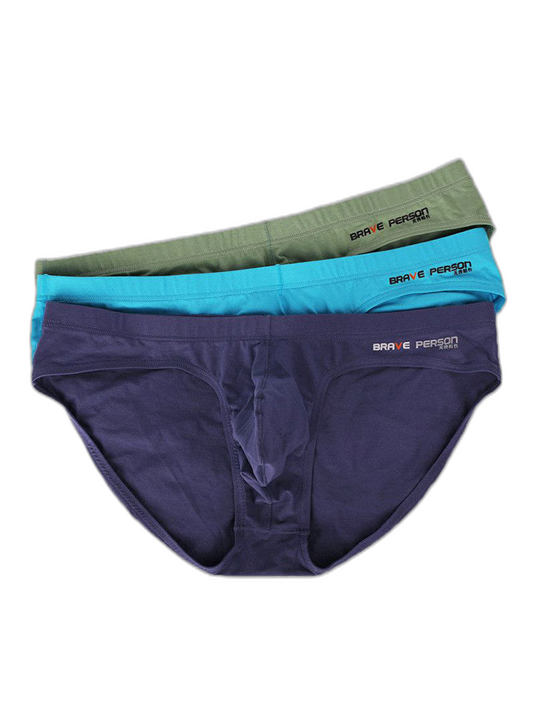 2 Pack Men's Comfortable Cotton Large Pouch Sports Bikini