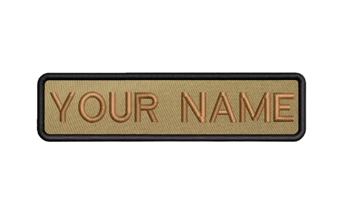Custom Patch 10cmX2.5cm Gold/Gold