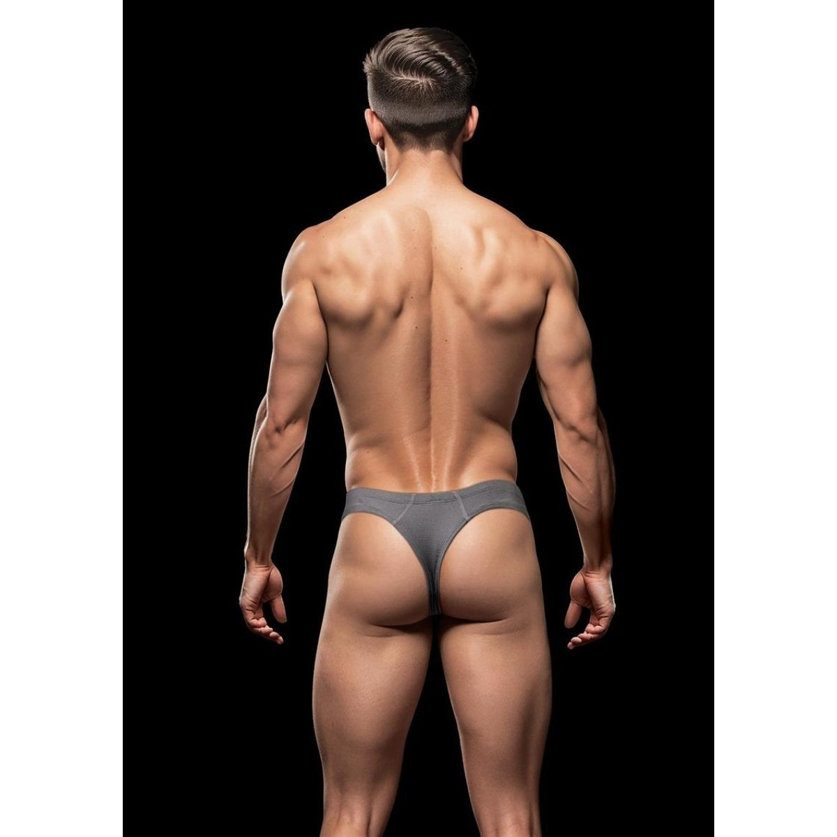 Envy Sexy Slinky Thong-Grey-S/M