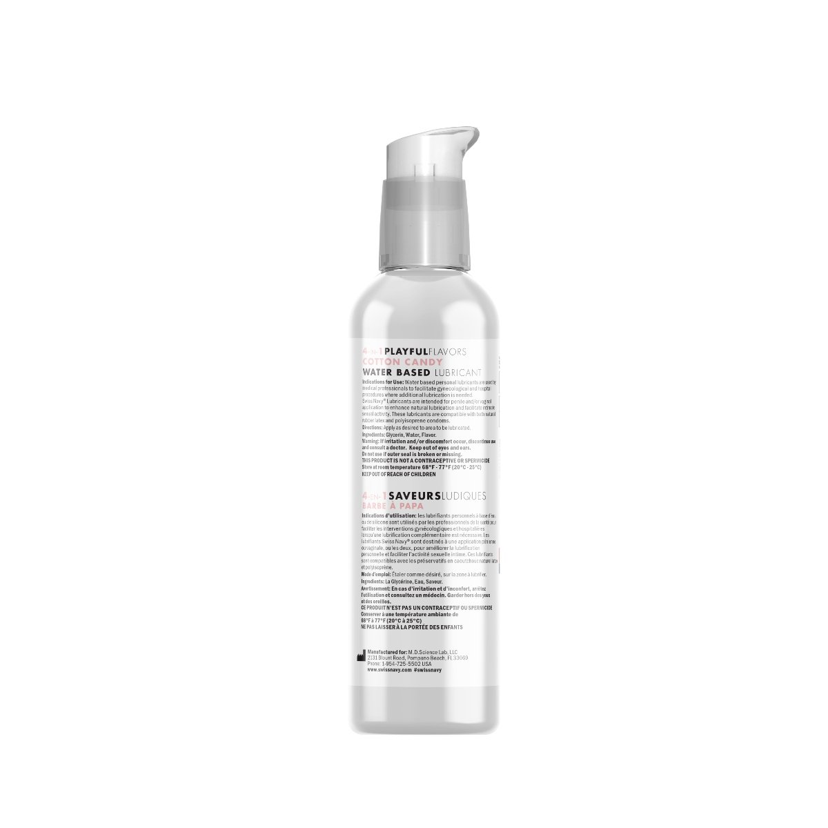 Swiss Navy 4 In 1 Cotton Candy Flavoured Water Based Lube 4oz