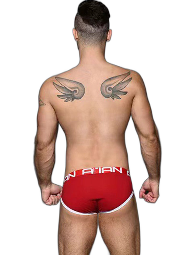 2 Pack Men's Ultra-Soft Printed Low-Rise Sexy Sporty Cut Anti-Chafing Bikini