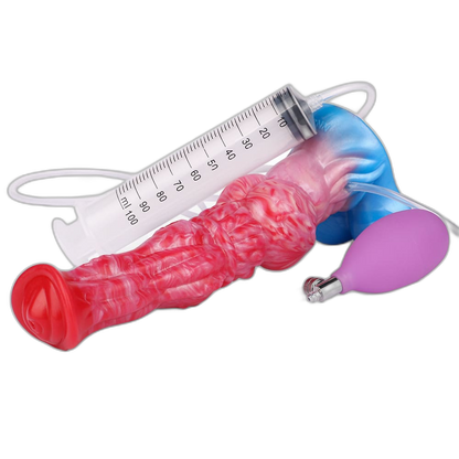 Molten - 10 Inch Inflatable Squirting Knot Dildo - Fantasy Dildo