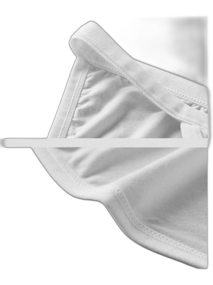 2 Pack Men's U-Shaped Pouch Low-Rise Metal-Clasp Thin Briefs