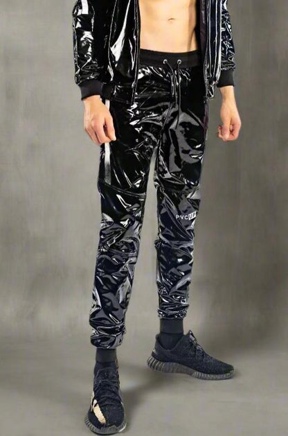 PLAY UP - black / white - PANTS - PVC