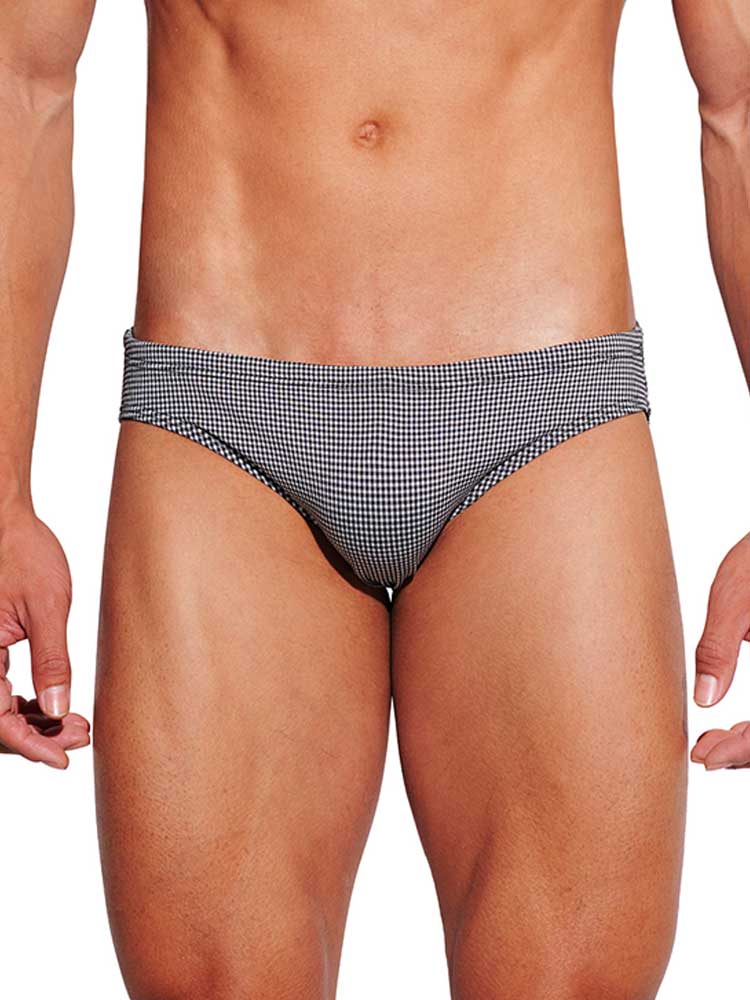 Men's Printed Low-Rise High-Elastic Swim Briefs