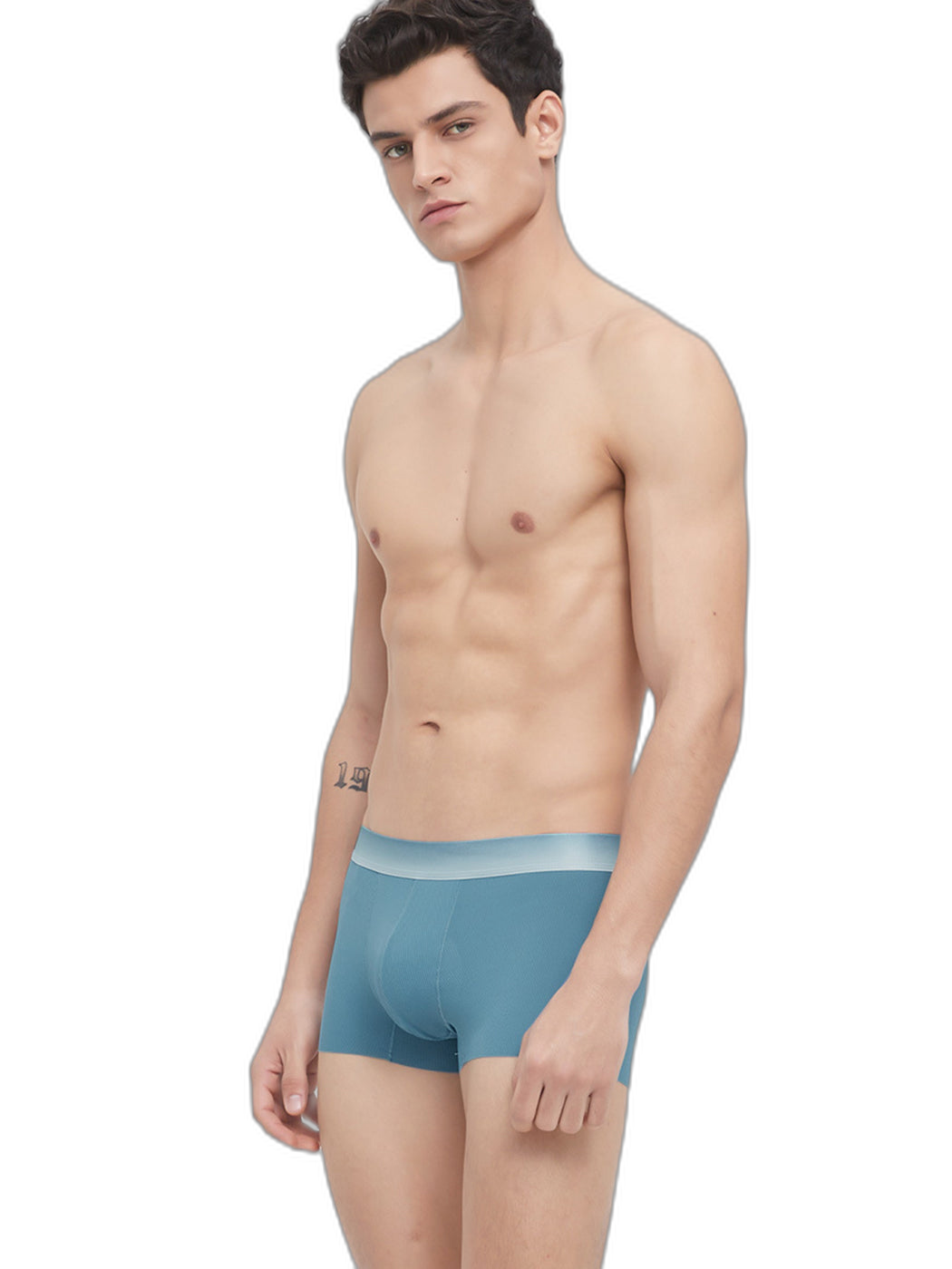3 Pack Men's Breathable Threaded Fabric Ball Pouch Trunks