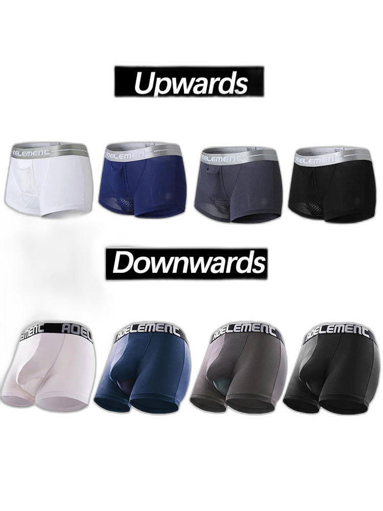 Aoelemen 2 Pack Modal Stretch Separate Pouch Boxer Briefs