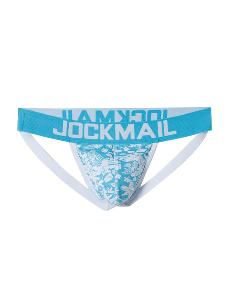 Men's Sexy Printed Low-Rise Cutout Jockstrap