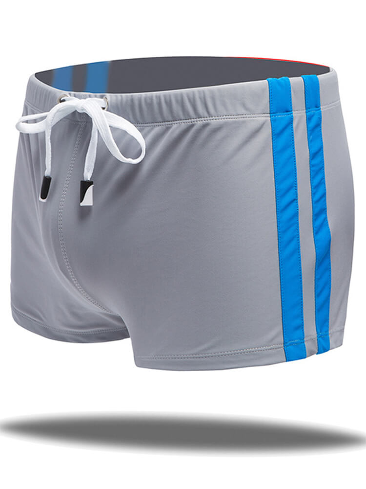 Men's U-Bulge Pouch Loose Drawstring Swim Trunks