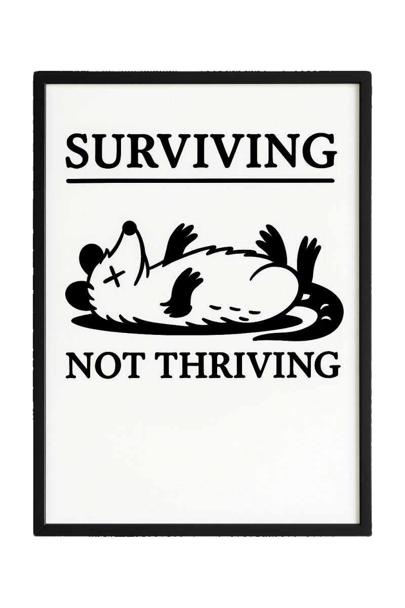 Surviving Not Thriving Print In Frame
