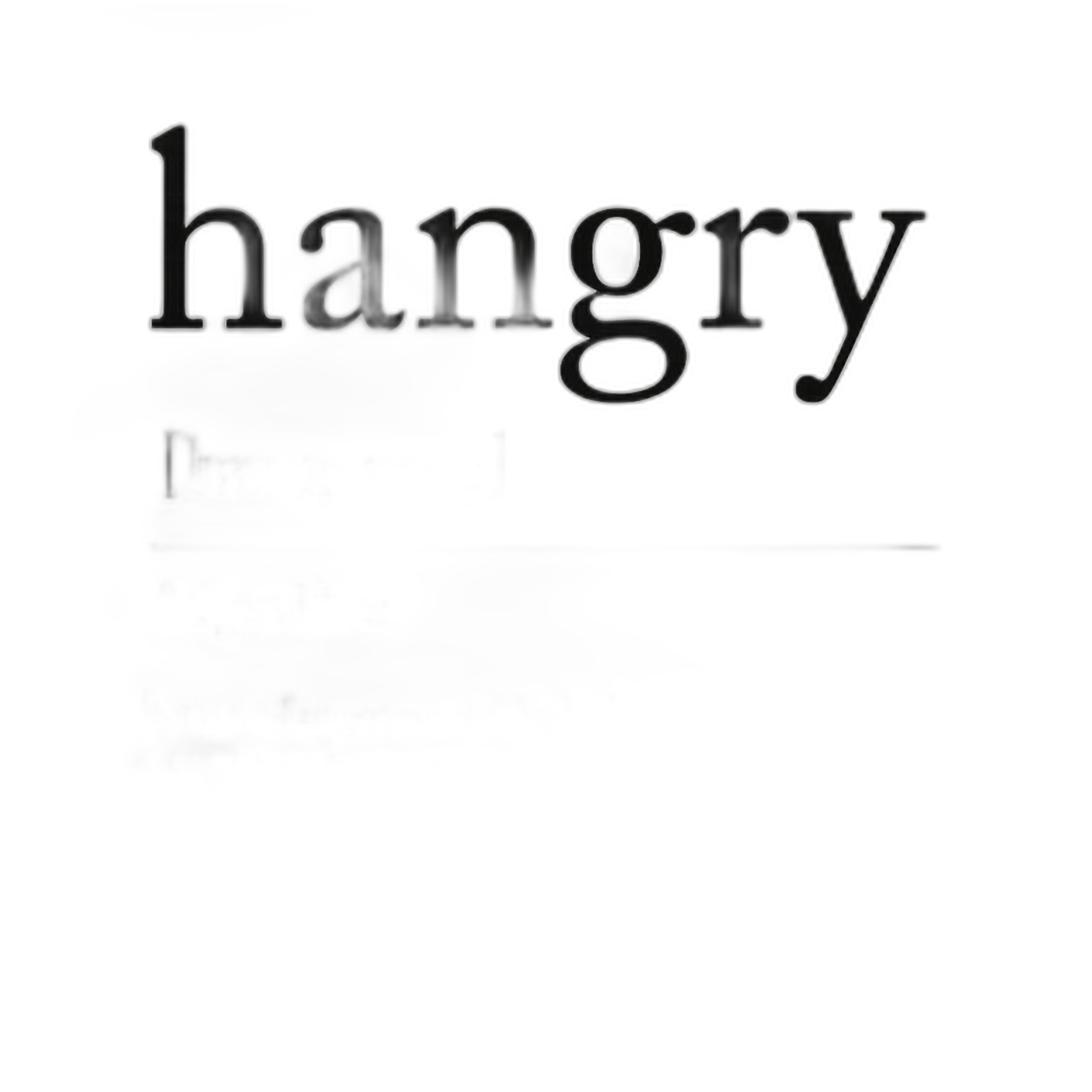 Hangry Definition Print