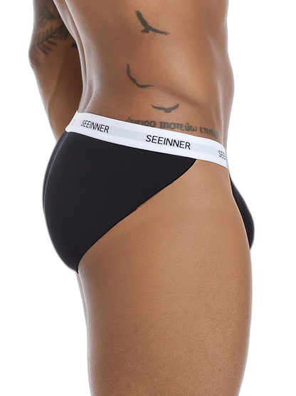 3 Pack Men's Sporty Cut Comfy Waistband Moisture-Wicking Briefs